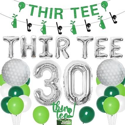 Golf 30th Birthday, 30th Birthday Decorations For Men, Golf 40th Birthday, 40th Birthday Decorations For Men, Sports Theme Birthday Party, Husband 30th Birthday, Birthday Banner Cake Topper, Golf Themed Party, 40th Birthday Men