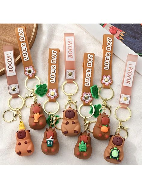 Anime Cute Capybara Keychain Cute Llaveros Women Accessories Key Chain For Car Keys Women Doll Keyring Charm Holiday Gifts Jewelry Capybara Keychain    PVC     Hobbies, Collections, Parties, size features are:Bust: ,Length: ,Sleeve Length: Capybara Keychain, Afro Jewelry, Emo Accessories, Bucket List For Teens, Keychain Collection, Cute Keychains, Squirrel Gift, Diy Crafts Bookmarks, Easy Crochet Animals