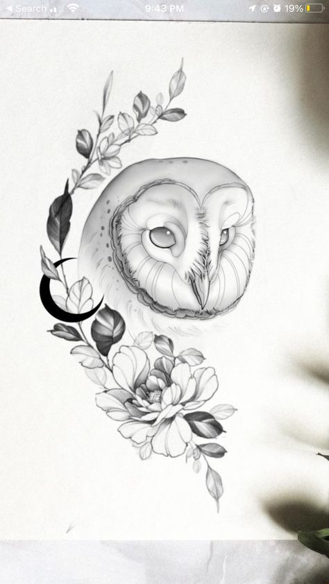 Lilith Owl Tattoo, Cryptic Tattoos, Barn Owl Tattoo, Indian Feather Tattoos, Pyrography Ideas, Full Hand Tattoo, Journal Prints, Animal Tattoo Ideas, Tattoos With Kids Names