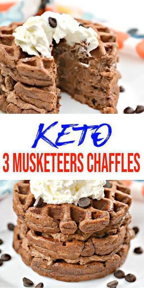 Desserts Low Carb, Keto Chaffles, Keto Chaffle, Chaffle Recipe, 3 Musketeers, Waffle Maker Recipes, Keto Easy, Postre Keto, Keto Candy