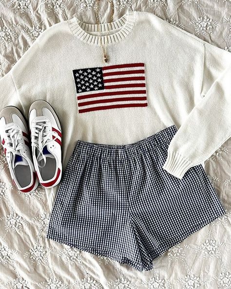 All Posts • Instagram Hollister Outfit, Checkered Shorts, Flag Sweater, July Outfits, Outfit Inspo Casual, Closet Goals, 4th Of July Outfits, Summer Inspo, Easy Trendy Outfits