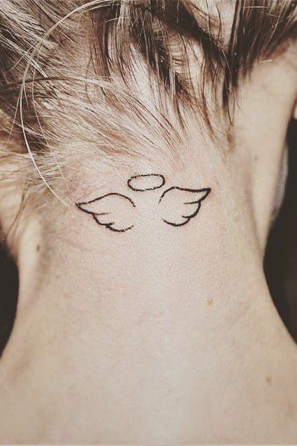 Angle Wing Tattoos, Tattoo Lower Back, Halo Tattoo, Petit Tattoo, Wing Tattoo Designs, Men Tattoos, Muster Tattoos, Angel Wings Tattoo, Wing Tattoo