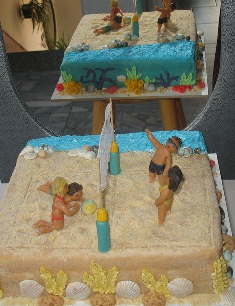 Volleyball Birthday Cakes, Volleyball Cake, Volleyball Birthday Party, Volleyball Birthday, Cooking Design, Beach Cakes, 3d Cakes, Cake Central, Wood Burning Crafts