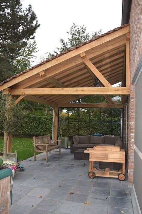 Bungalow Backyard, Carport Plans, Outdoor Covered Patio, Pergola Diy, Pergola Design, Budget Patio, Backyard Pergola, Backyard Porch, Pergola With Roof