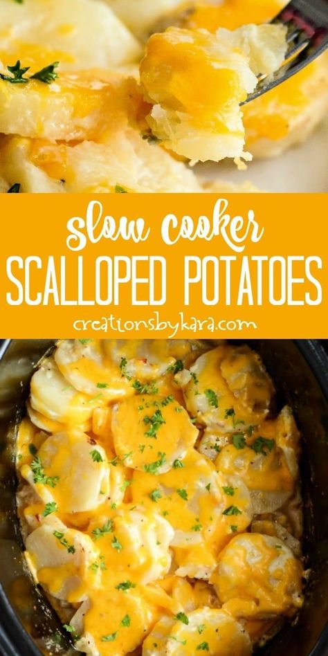 Crockpot Scalloped Potatoes, Potato Recipes Crockpot, Scalloped Potatoes Crockpot, Slow Cooker Scalloped Potatoes, Recipes Easter, Crock Pot Potatoes, Scalloped Potatoes Cheesy, Scalloped Potato Recipes, Crockpot Dishes