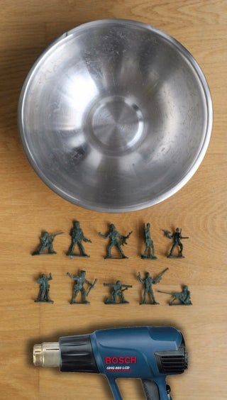 Army Men Crafts, Fruit Bowl Ideas, Diy Fruit Bowl, Plastic Army Men, Army Man, Bowl Ideas, Diy Bowl, Nice Recipes, Melted Plastic