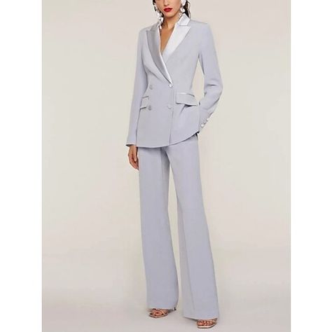 Silhouette:Jumpsuit / Pantsuit; Hemline / Train:Ankle Length; Closure:no closure; Fully Lined:No; Built-In Bra:No; Embellishment:Solid Color,Buttons; Fabric:Stretch Chiffon; Sleeve Length:Long Sleeve; Tips:Professional dry cleaner only,Colors may vary slightly due to different monitor settings; Boning:No; Style:Elegant; Occasion:Wedding Guest,Formal Evening; Waistline:Natural; Neckline:Shirt Collar; Brand:LAN TING Express; Listing Date:11/08/2023; Bust:; Hips:; Hollow to Floor:; Waist: Long Sleeve With Buttons, Two Piece Jumpsuit, Business Outfits Women, Dresses Formal Elegant, Dress Wedding Guest, Royal Outfits, Woman Suit Fashion, Mother Of The Bride Dress, Chiffon Long Sleeve