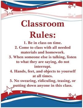 Use this classroom rules poster to display and review rules at the start of the year. Social Studies Charts Classroom, Middle School Class Rules Poster, Middle School Class Rules, Anchor Chart Social Studies, High School Rules, Class Rules Poster, Letter To Students, High School Special Education, Social Studies Education