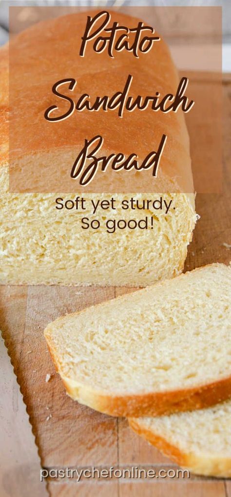 Sandwhich Bread, Butter Bread Recipe, Homemade Sandwich Bread, Easy Bread Recipe, Potato Sandwich, Sandwich Bread Recipe, Homemade Sandwich, Bread Soft, Homemade Bread Recipes Easy