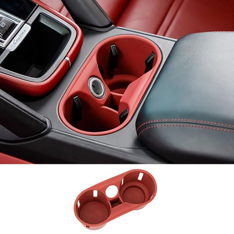 PRICES MAY VARY. ⭐For Porsche Accessories---Upgraded cup holder insert just fit for Porsche 2018-2023 Cayenne accessories car cup holder. Please check your car model and car cup holder shape before you ordering. ⭐High quality---This cup holder coasters for car is made of non-slip silicone, which is durable not deformed, odorless. ⭐Good Design---The car cup holder coaster silicone is very perfect for the orginal car center console, it can prevent drinks from flowing into the original cup holder.