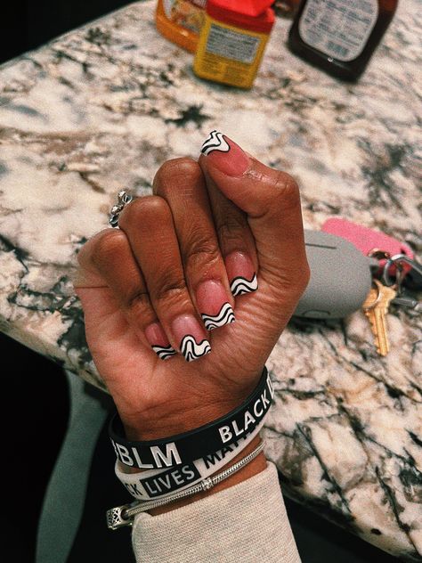 F U Nails, Pink And Brown Nails Short, Name Nails Boyfriend, Hobo Nails, Third Eye Nail Art, Shortie Nails Designs, Short Nail Ideas Black Women, Short Exotic Nail Designs, Unique Acrylic Nails Short