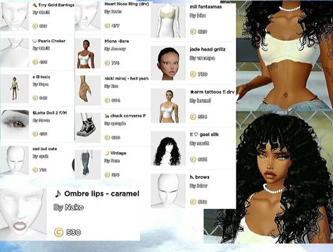 Made by me Stasy Imvu Faces Names, Imvu Tutorial Avatar, Imvu Face Ideas Tutorial, Imvu Body Tutorial, Imvu Avi Ideas Baddie, Imvu Outfits Black, Imvu Avi Ideas Under 4000, Imvu Outfits Ideas Baddie With Names, Cute Imvu Names