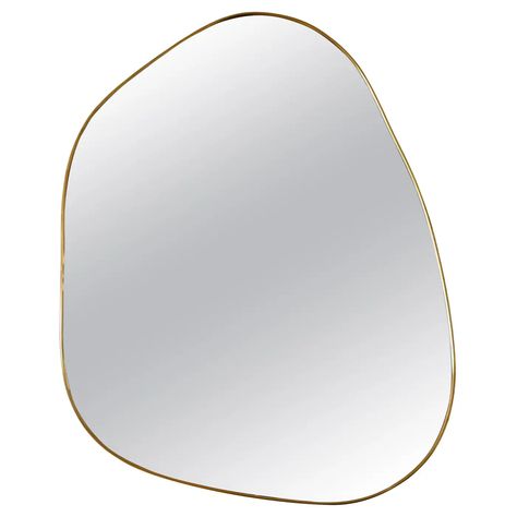 Organic Brass Frame Mirror For Sale at 1stDibs | mirror with brass frame, organic brass mirror, brass framed wall mirror Organic Mirror, Modern Floor Mirrors, Curved Mirror, Mirror Style, Mantel Mirrors, Modern Mirror Wall, Fireplace Mirror, Metal Frame Mirror, Mirror Design Wall