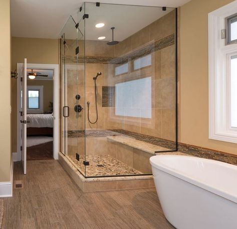 Master Bathroom Remodel: Will Removing Jetted Tub Hurt Resale? by HighCraft Builders Corner Shower Small, Jacuzzi Tub Bathroom, Corner Jetted Tub, Corner Jacuzzi Tub, Tub To Shower Remodel, Tub Remodel, Tub To Shower Conversion, Master Bath Shower, Northern Colorado