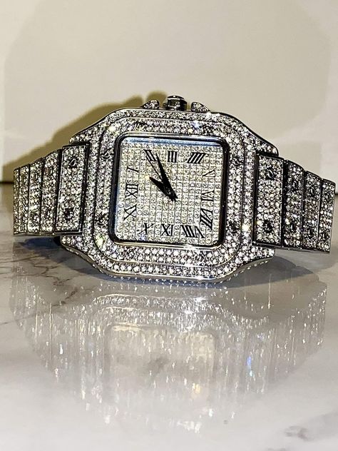 Bust Down Watch, Ice Watch, Diamond Ice, Plain Jane, Watch For Men, Cz Diamond, Wristwatch Men, Watch Band, Luxury Jewelry