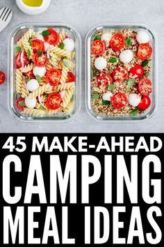 Camping Easy Food Ideas, Cold Food For Camping, Healthy Food For Camping, Easy Prep Camping Meals, Camping Food Ideas For Large Group, Best Camping Meals Make Ahead, Rv Dinners Ideas, Easy Rv Dinners, Prepped Camping Meals