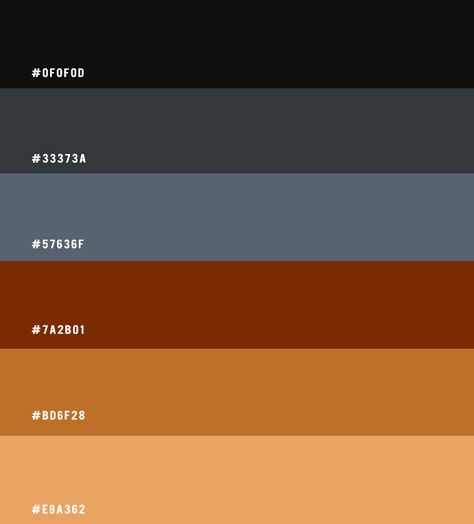 Dark Blue Grey and Brown Coffee – Colour Palette #41 Coffee Colour Palette, Dark Grey Color Scheme, Coffee Color Scheme, Color Palette Cool, Industrial Color Palette, Blue Color Combinations, Black Color Palette, Orange Color Palettes, Grey Palette