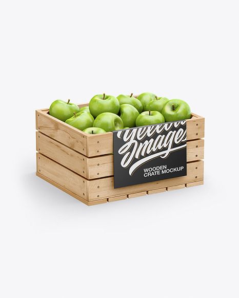 Crate with Green Apples Mockup Red Vegetables, Vintage Wooden Crates, Apple Boxes, Fruit Crate, Green Apples, Apple Coloring, Food Fruit, Drinks Design, Fall Spices