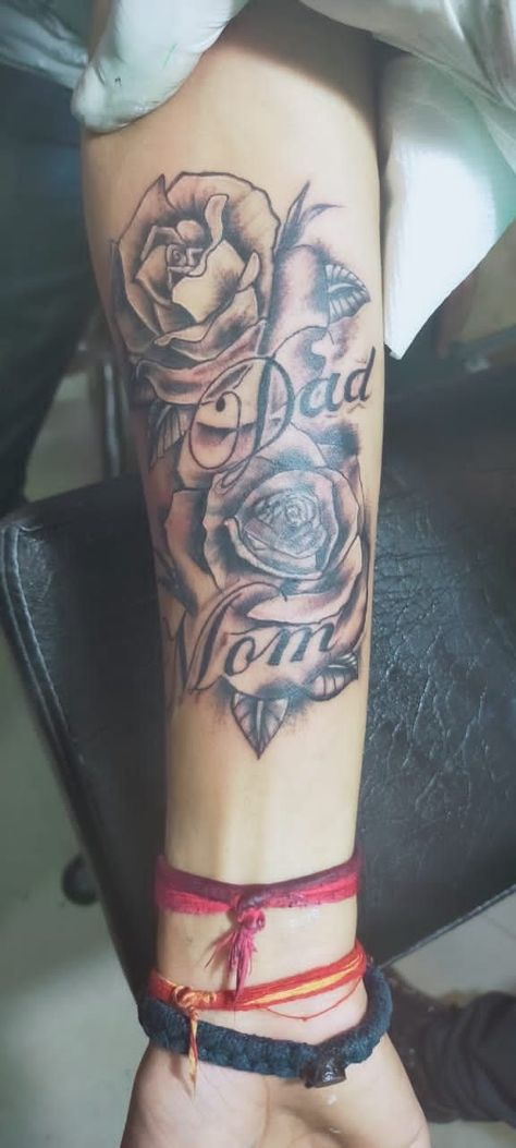 Mom Rose Tattoo For Men, Tattoos For Guys About Mom, Tattoos For Your Mom For Men, Mum Rose Tattoo, Men Tattoos For Mom, Tattoo Ideas For Men About Mom, Tattoos Dedicated To Mom For Men, Mum Tattoos For Men, Tattoos For Mum And Dad