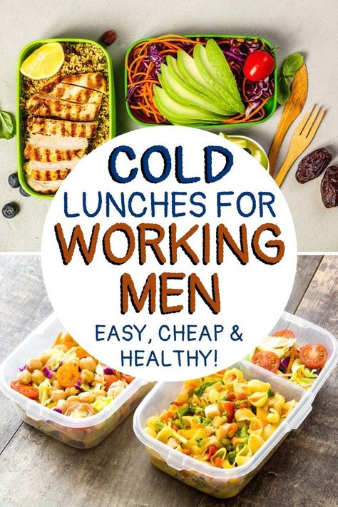 Lunch Ideas For Work Men, Lunch Ideas For Husband, Cold Lunch Ideas For Work, Cheap Healthy Lunch, Healthy Cold Lunches, Easy Packed Lunch, No Heat Lunch, Cold Lunch Ideas, Easy Lunches For Work