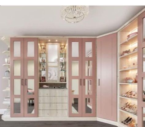 Pink Fitted Wardrobes, Pink Bedroom Furniture, Fitted Wardrobe, Fitted Bedroom Furniture, Pink Wardrobe, Dream Closet Design, Fitted Bedrooms, Wardrobe Room, Closet Decor