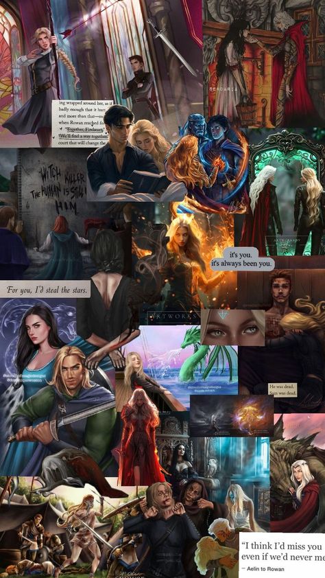 Tog, Celeana, Aelin, ROWAN, Lysandra, Dorian, Throne of Glass Aelin And Rowan Fanart, Throne Of Glass Dorian, Throne Of Glass Rowan, Celeana Sardothian, Throne Of Glass Aesthetic, Book Wallpapers, Rowan And Aelin, Glass Aesthetic, Dorian Havilliard