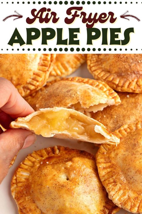 Fried Apple Pies In Air Fryer, Air Fryer Apple Pie Bombshell, Air Fryer Pie Crust, Air Fryer Fried Pies, Easy Apple Turnovers With Pie Crust, Airfryer Hand Pies, Hand Apple Pies Easy, Air Fried Apple Pies, Airfryer Pies