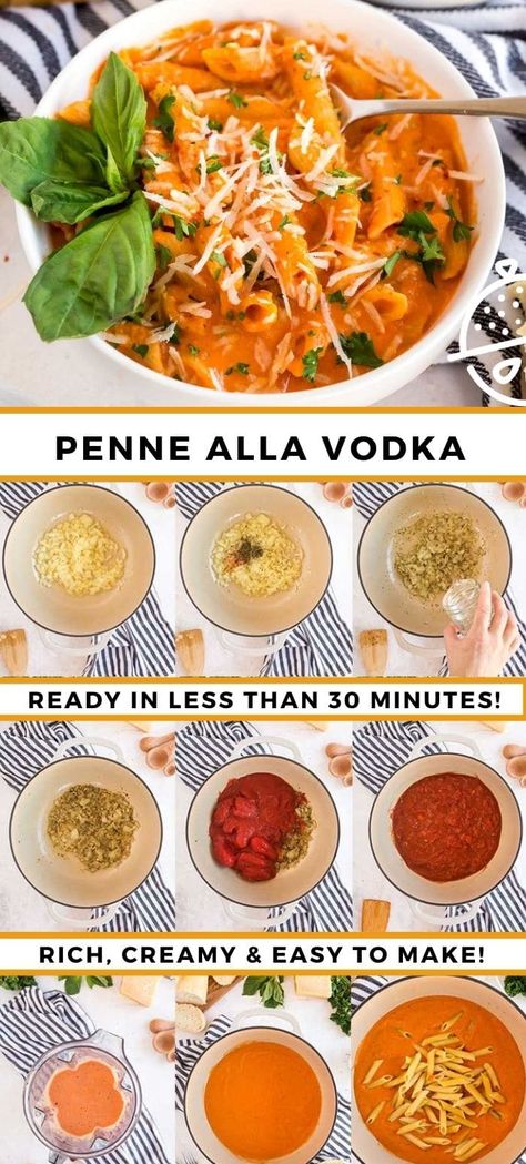 Pasta Dinner Vegetarian, Pasta Vodka Recipes, Tomato Vodka Cream Sauce, Alla Vodka Pasta Recipes, Vodka Penne Pasta Recipe, Ala Vodka Sauce Recipes, Vodka Cream Sauce Pasta, Creamy Vodka Sauce Recipe, Alla Vodka Sauce Recipe