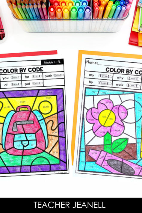 Master first-grade irregular words with HMH Into Reading Color by Code! Engage your students in a fun, interactive coloring activity that enhances critical thinking and literacy skills. Each color-coded word promotes efficient learning and memorization, while also developing fine motor skills and hand-eye coordination. Perfect for making learning sight words enjoyable and effective! #FirstGradeFun #LiteracyTools #EducationalActivities Irregular Words, Hmh Into Reading, Structured Literacy, Learning Sight Words, Decoding Words, First Grade Phonics, Memorization, Coloring Activity, Literacy Skills