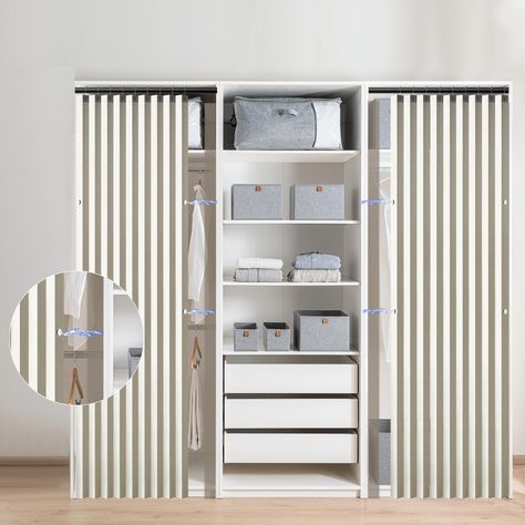 Linen closet in bathroom