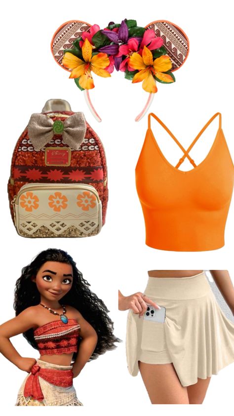 Moana inspired Disney bound Disney Character, Moana, Orange, Disney, Hair