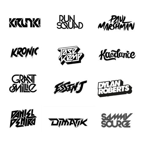 Edm Logo, Musician Logo, Letras Cool, Band Logo Design, Techno Style, Alphabet Graffiti, Alfabet Font, Typographie Inspiration, Music Logo Design