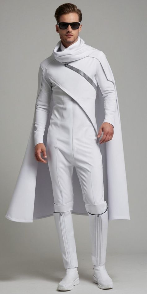 Futuristic Mens Fashion, Space Couture, Futuristic Fashion Male, Retro Futurism Fashion, Futuristic Outfits, Futurism Fashion, Fashion Casual Outfits, Personaje Fantasy, Cyberpunk Clothes