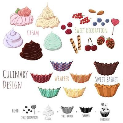 Download Yummy Dessert Social Media Post Template Set Vector Art. Choose from over a million free vectors, clipart graphics, vector art images, design templates, and illustrations created by artists worldwide! Cupcake Vector, Paper Doll Printable Templates, Cupcake Drawing, Cupcake Pictures, Sweet Decoration, Food Template, Paper Dolls Clothing, Paper Toys Template, Paper Dolls Printable