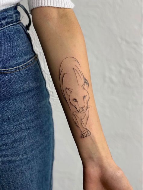 230+ Lioness Tattoo Ideas and Designs (2023) - TattoosBoyGirl Lioness Tattoo For Women Minimalist, Elegant Tattoos Hand, Tattoo Lioness Woman, Feminine Panther Tattoo For Women, Lioness Arm Tattoo For Women, Lioness Tattoo Line, Tattoo Ideas Panther, Lioness Back Tattoo Women, Panther Line Tattoo