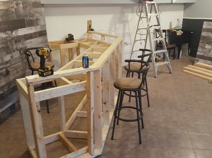 How to Build Bar & Garage Storage- Part 1 | Hometalk Build Bar, Garage Bar Ideas, Building A Home Bar, Home Bar Plans, Hang Out With Friends, Diy Garage Bar, Bar Plans, Basement Bar Designs, Diy Home Bar