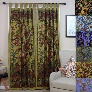 Dorm Room Accessories, Cotton Tree, Bay Window Curtains, Floral Tree, Tab Top Curtains, Elegant Curtains, Drape Panel, Cotton Curtains, Printed Curtains