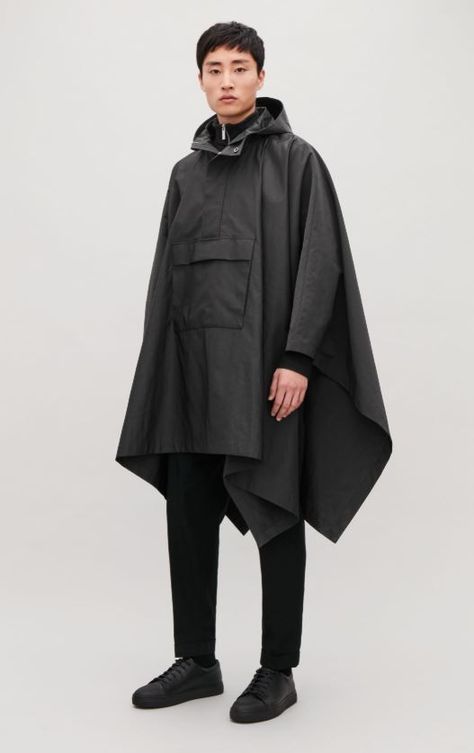 Monochrome Wardrobe, Solarpunk Fashion, Mens Cape, Medieval Cloak, Poncho Outfit, Wool Cape Coat, Revival Clothing, Freight Forwarding, Hidden Compartments