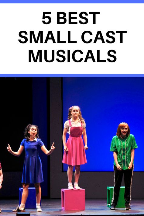 We love these musicals for small casts! #theater #musicaltheater Drama Club Ideas, Theater Classroom, Kids Theatre, Backstage Theatre, Musical Theatre Songs, Middle School Drama, Musical Theatre Dance, Musical Theatre Shows, Theatre Classroom