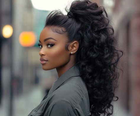 9+ Bold Hair Style for Ponytail with a Side Sweep • 333+ Inspiring Lifestyle Ideas African American Ponytail Hairstyles, Modest Hairstyle, Extension Styles, Human Hair Ponytail Extensions, Human Hair Ponytail, Clip In Ponytail Extensions, Quick Hairstyle, Inspiring Lifestyle, Frontal Hair