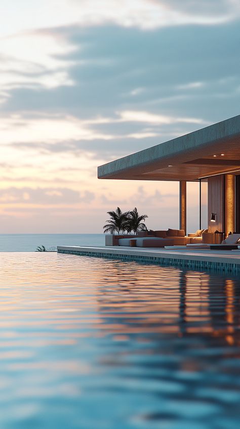 Stunning Luxury Beachfront Villa Infinity Pool Ocean View Beachfront Villa, Coastal Home, Home Designs, Infinity Pool, Coastal Homes, Coastal Living, Ocean View, Phone Wallpaper, Villa