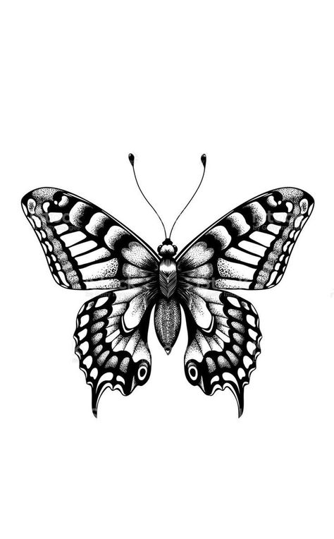 Intricate Butterfly Drawing, Medium Size Butterfly Tattoo, Butterfly Drawing Tattoo, Trippy Butterfly Tattoo, Butterfly Tattoo Sketch, Butterfly Leg Tattoo, Butterfly Tattoos Images, Butterfly Tattoo Stencil, Muster Tattoos