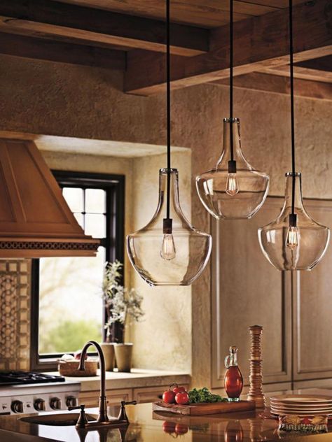 Everly Pendant Light, Lights Over Island, Lights Over Kitchen Island, Bronze Pendant Light, Island Pendant Lights, Kitchen Island Lighting Pendant, Kichler Lighting, Contemporary Pendant Lights, Single Pendant Lighting