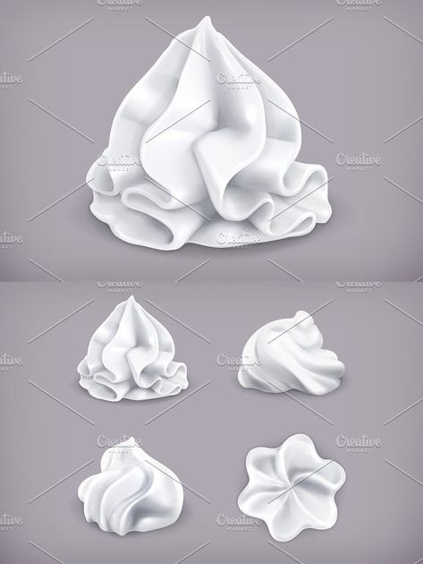 Whipped white cream How To Draw Whipped Cream, Whipped Cream Drawing, Whipped Cream Illustration, Cream Drawing, Cream Illustration, Food References, Anatomy Images, Book Sketch, Cream Art