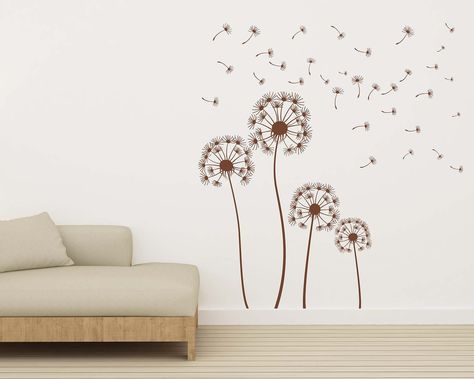 Dandelion Flower Vinyl Wall Decals Dandelion Blowing Vinyl Wall Sticker Floral Wall Art Decor Flying Dandelions for Nursery, Kids Room by TreeWallArt on Etsy https://www.etsy.com/listing/706662937/dandelion-flower-vinyl-wall-decals Dandelion Wall Decal, Dandelion Wall Art, Large Wall Decals, Family Wall Decals, Blowing In The Wind, Flower Wall Decals, Dandelion Flower, Wall Quotes Decals, Tree Wall Decal