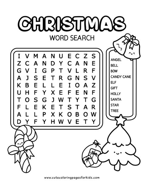 Christmas Word Search - Cute Coloring Pages For Kids Colouring Sheets Christmas, Christmas List Coloring Page, Christmas Worksheets For Kids 1st Grades, Christmas Activity Pages For Kids, Christmas Word Search Free Printable, Easy Word Search For Kids, Christmas Word Search For Kids, Christmas Worksheets For Kids, Christmas Activity Pages