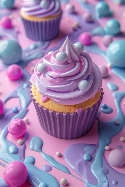 Gourmet Pink Purple Mermaid Cupcakes with Pearls royalty free stock image Baking Wallpaper, Cupcakes Wallpaper, Cake Background, Mermaid Cupcakes, Screen Art, Wallpaper Sky, Purple Mermaid, Cute Cupcakes, Studio Ideas