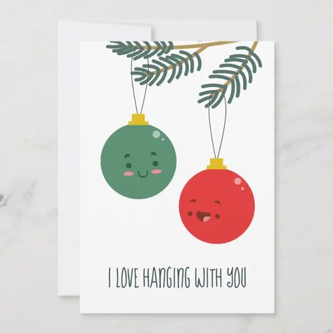 Christmas Pun Gifts, Christmas Cards For Couples, Love Christmas Card, Christmas Card For Friend, Christmas Pun Cards, Christmas Card Messages Friends, Cute Christmas Messages, Christmas Card For Best Friend, Romantic Christmas Cards