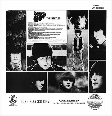 Rubber Soul (Back Cover), The Beatles Beatles Rubber Soul, Rubber Soul Beatles, Beatles Rare, Beatles Memorabilia, Nowhere Man, Beatles Albums, Rock & Roll, Rubber Soul, Lennon And Mccartney