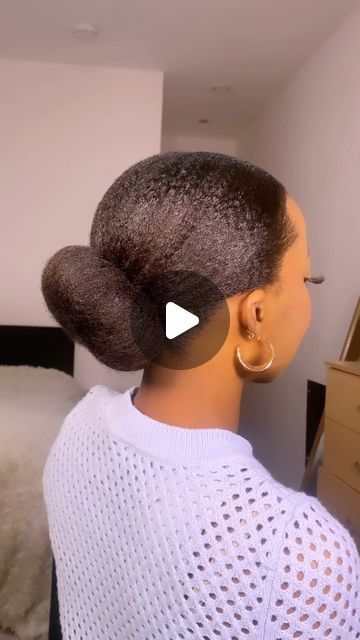 Simple Hairstyles For Medium Hair Black Women, Natural Hairstyles Bun For Black Women, Low Bun Natural Hairstyles Black Women, Professional Natural Hairstyles For Work, How To Style Relaxed African Hair, Professional Natural Hairstyles, Natural Bun Hairstyles, Natural Updo, Easy Updos